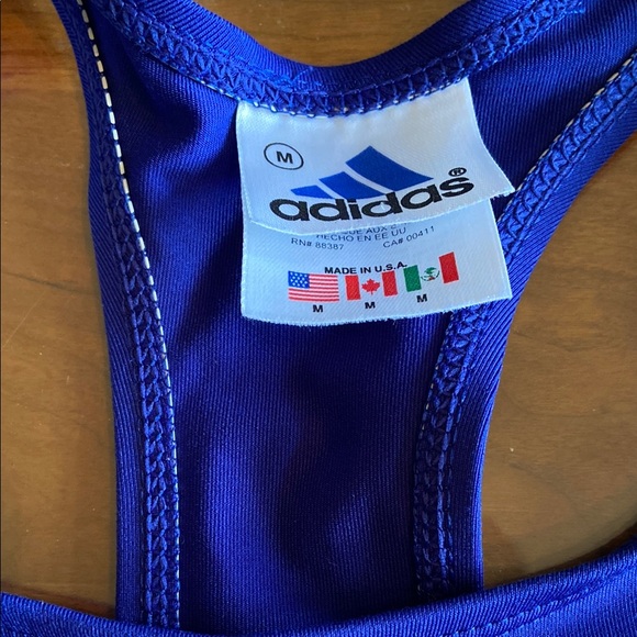 Adidas Blue Racerback Tank Top - Picture 3 of 4